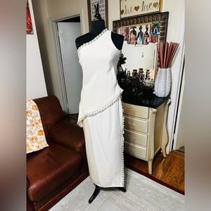 NWT PAUL CORMACK NEW YORK ELEGANT CREAMY TWO PIECES SETS TOP & MAXI SKIR…